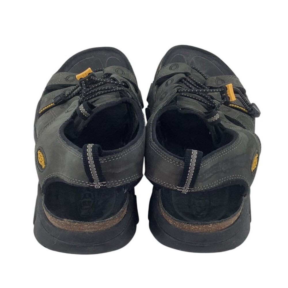 Keen Mens Black Leather Outdoor Sandals Size 13 Made In China - Picture 5 of 7